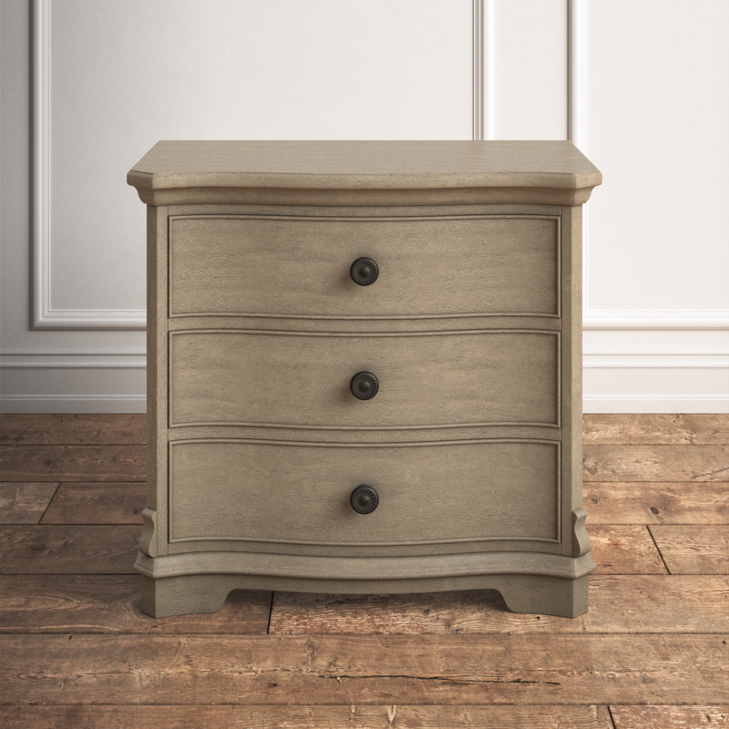 Open Box Kelly Clarkson Home Kelling 3 Drawer Nightstand Cream